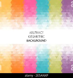 Colored triangles. Layout, template. Abstract vector background. Design element Stock Vector