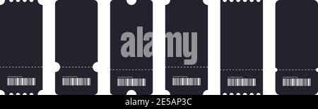Set of Ticket. Template Tickets. Collection of vintage grunge Tickets and Coupons vector illustrations. Stock Vector