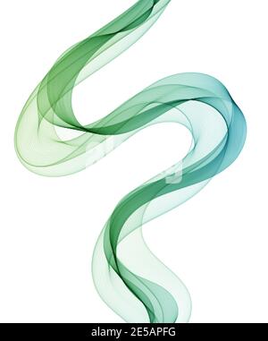 Abstract template background with wave lines. Blue and green colors. eps 10 Stock Vector
