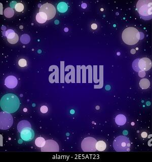 Abstract light bokeh background, vector illustration. Color circles. eps 10 Stock Vector