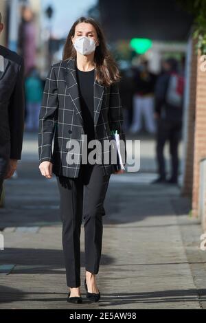 Madrid, Spain. 27th Jan, 2021. QUEEN LETIZIA of Spain attends a Meeting with the Board of FEDER at FEDER Offices in Madrid, Spain. Credit: Jack Abuin/ZUMA Wire/Alamy Live News Stock Photo