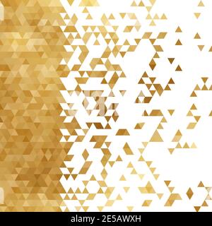 Gold vector polygonal pattern. Geometric background. Triangle. Mosaic gradient Stock Vector