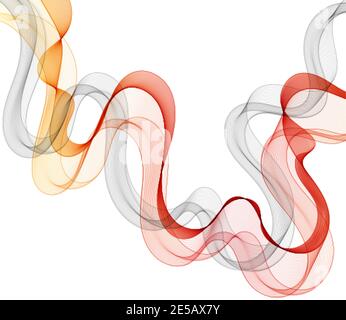 Abstract vector background. Design element - colored waves. red and black. Template for advertising, computer background Stock Vector