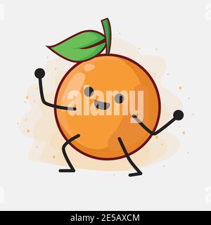 An illustration of Clementine Orange cartoon vector character Stock Vector