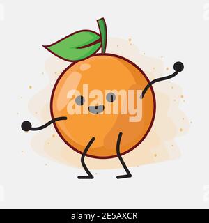 An illustration of Clementine Orange cartoon vector character Stock Vector