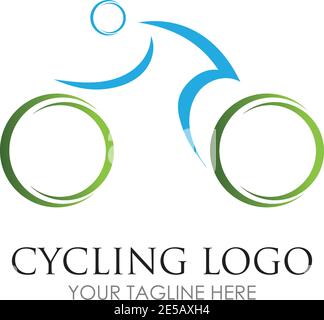 Bicycle logo vector icon template design Stock Vector