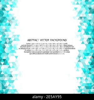 Blue Grid Mosaic Background, Creative Design Templates. Triangle Stock Vector