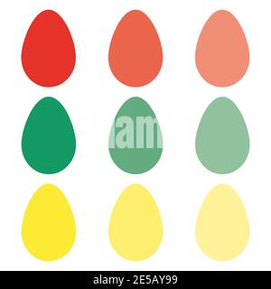 Easter eggs for painting. Isolated vector illustrations. Stock Vector