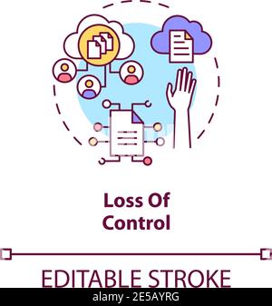 Control loss concept icon Stock Vector