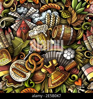 German seamless pattern. Germany national traditional symbols Stock ...