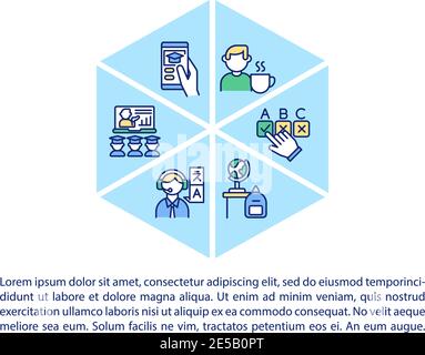 Online teaching tips concept icon with text Stock Vector