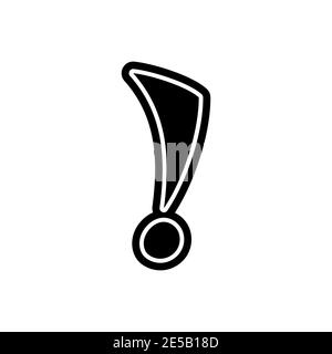 Exclamation mark font decorative hand drawn lettering, vector Stock Vector