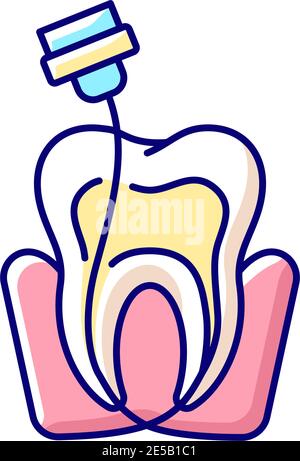 Tooth pulp icon. Cartoon of tooth pulp vector icon for web design ...