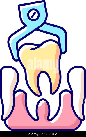 Dental surgery RGB color icon Stock Vector