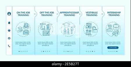 Employee development methods onboarding vector template Stock Vector