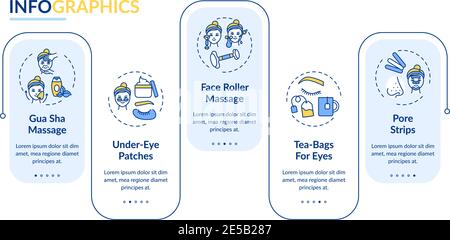 Face care procedures vector infographic template Stock Vector