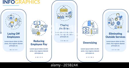 Cost cutting measures vector infographic template Stock Vector