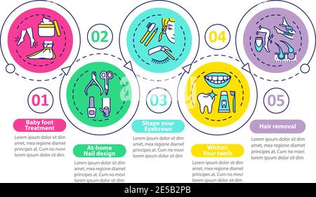 Beauty procedures vector infographic template Stock Vector