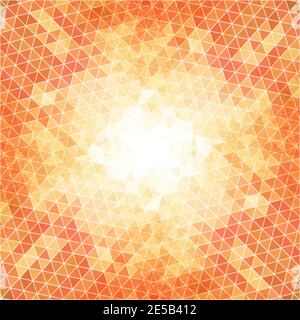 Vibrant bright orange abstract geometric background. Stock Vector