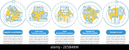 Cost reduce vector infographic template Stock Vector