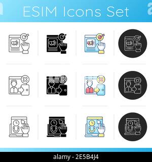 Web analytics icons set Stock Vector