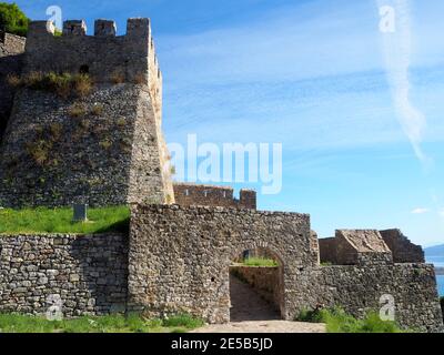 Detail of Nafpaktos (Lepanto) castle, Greece Stock Photo