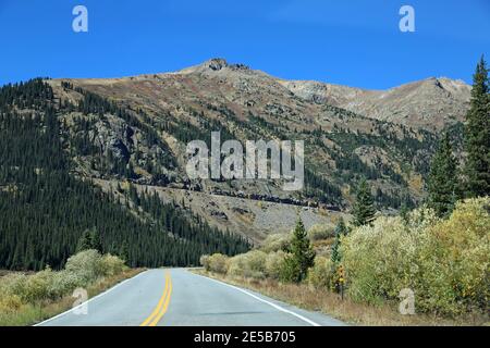 Road to Independence Pass - Rocky Mountains, Colorado Stock Photo