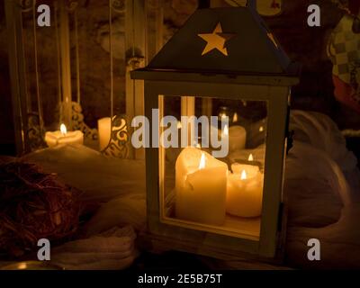 Candle lantern Stock Photo