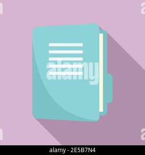 Investigator folder icon, flat style Stock Vector