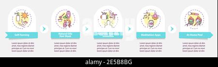 Beauty treatments vector infographic template Stock Vector