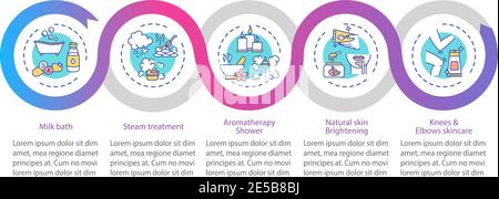 Spa procedures vector infographic template Stock Vector
