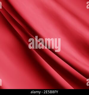 Crumpled red silk fabric. Textile. Fashion Vector background Stock Vector
