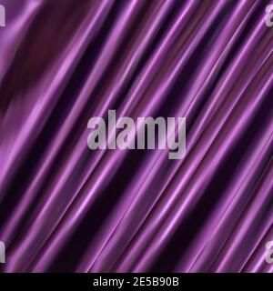 Crumpled purple silk fabric. Textile. Fashion Vector background Stock Vector