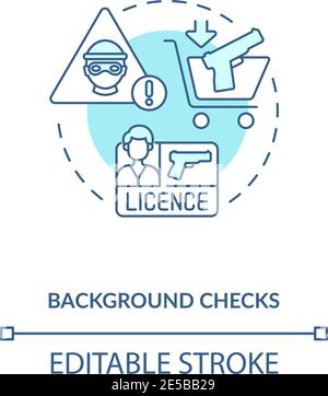 Background check turquoise concept icon Stock Vector