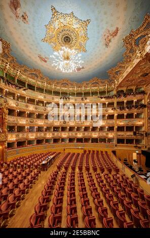 Auditorium of Gran Teatro La Fenice di Venezia, Venice, Veneto, Italy Stock Photo