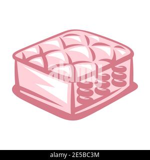 Illustration of spring mattress. Stock Vector