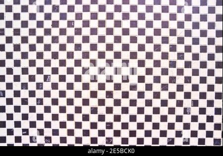 black and white checkerboard background texture Stock Photo