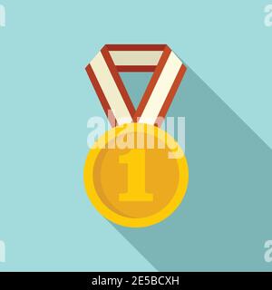 Dog medal icon, flat style Stock Vector Image & Art - Alamy