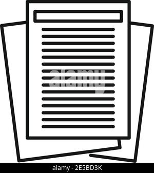 Investigator documents icon, outline style Stock Vector