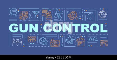 Weapon control word concepts banner Stock Vector