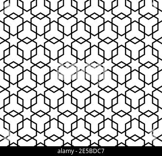 Abstract hexagonal background geometric grid seamless pattern Stock Photo