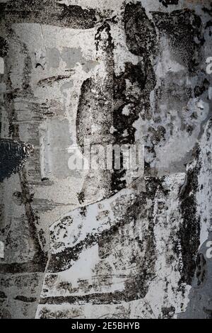 Old weathered aluminium metal plate texture background with grunge graffiti Stock Photo