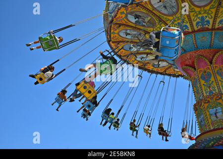 Swing ride,Boardwalk in Santa Cruz Stock Photo - Alamy