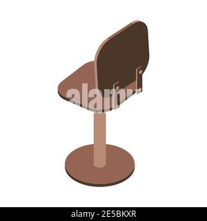 Isometric office chair for web design vector illustration Stock Vector
