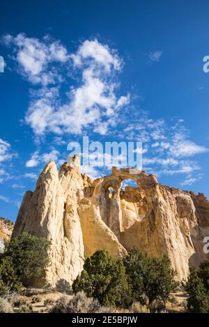 Grosvenor Arch, Grand Staircase-Escalante National Monument, Utah, USA. Stock Photo