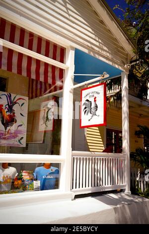 Funky Chicken Store in Key West, Florida, FL USA.  Southern most point in the continental USA.  Island vacation Stock Photo