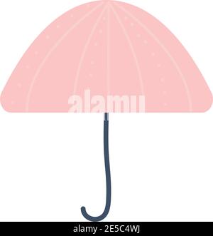 cute umbrella with a pink color Stock Vector
