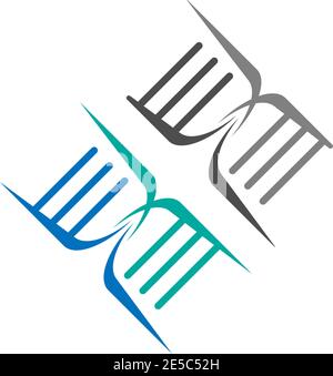 DNA,Genetic sign logo icon design vector illustration Stock Vector