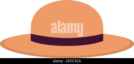 beach hat over a white background Stock Vector