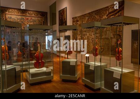 An interior view of the Musical Instrument Museum in Brussels ...